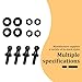 Norkmdi 4PCS Car 10mm Ball Stud with Hardware, M6 Long Shank Carbon Steel Ball Screw for Gas Strut Lift Support End Fitting, 10mm Gas Lift Support Hardware Kit, Universal for Most Vehicles