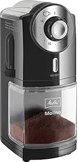 Melitta Molino Elektryczny Młynek do Kawy, Czarny/Stalowy, 1.2 L