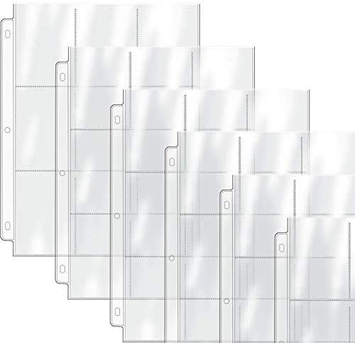 WeLiu 9 Pocket Pages Protectors Trading Card Pages Sleeves Coupon Pages for 3 Ring Binder Card Sheets for Pokemon Trading Cards, Baseball Cards, Sport Cards, Game Cards, Business Cards, 40 Pages