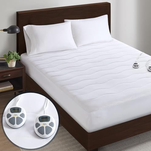 Serta Heated Mattress Pad Queen Size - Electric Mattress Pad, 10 Heat Setting Controller, Auto Shut...