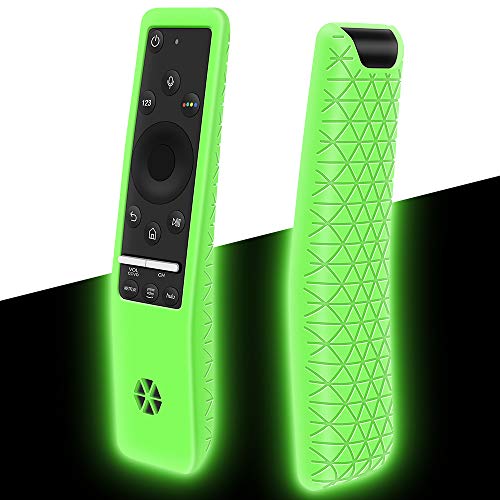 Funda de Protectora Compatible con Mando Samsung BN59 01312A BN59 01259B BN59 01274A Antideslizante Funda de Silicona para Mando TV Samsung (Glow Green)