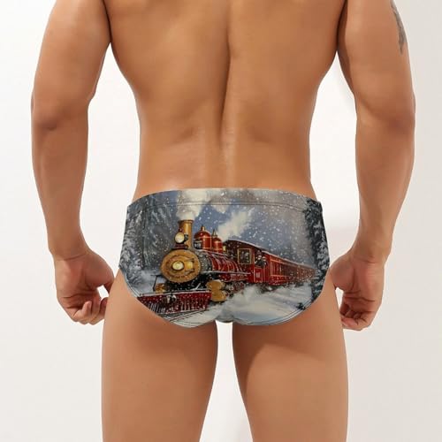 Vintage Steam Train Mens Swim Briefs Quick Dry Triangle Trunks Swimsuit Swimming Bikini Swimwear2