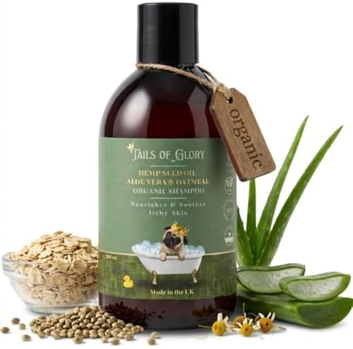 Organic and Hypoallergenic Dog Shampoo - Hemp Seed Oil - Aloe Ver...
