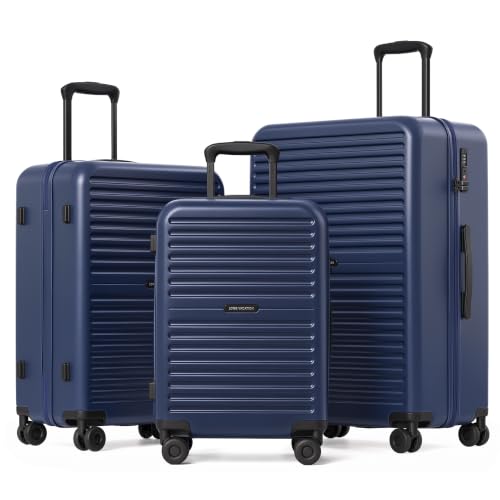 Image of LONG VACATION Luggage Sets, 3 Piece, Durable Suitcase with Spinner Wheels