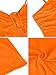 Missufe Women's Summer Spaghetti Strap Ruched Drawstring Fit and Flare Cami Dress Casual Mini Sundress (Orange, Small)