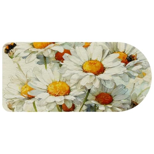 Tapis de souris esthétique marguerites pour un bureau à domicile inspirant