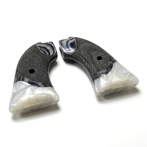Beautiful Black Rosewood Grips with White Pearl Acrylic...