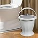 predolo Spittoon Chamber Bucket, Urinal Night Jug with Lid, Bucket Chamber Pot, Potty Urinal Bottle for Child Adults, White with Ring