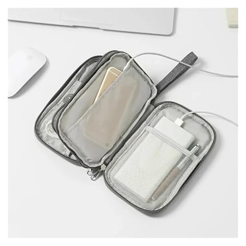 Bolsa organizadora de viaje para evitar enredos de cables con almacenamiento impermeable negro 7