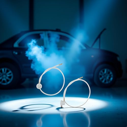 Image of 2Pcs White Aerosol Nozzle 360 Degrees Extension Hose for Male Stem Spray Cans 4.5mm Extension Fluid Auto Car Nozzle Film Body Repair Paint Spray Guns Paint Tools and Equipment (19.69in)