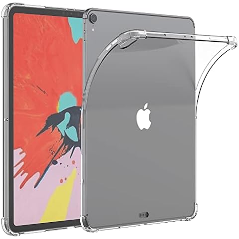 Asgens iPad Pro 12.9'' 2018 Clear Case, Transparent Silicone Case Flexible Soft TPU Silicone Protective Cover For 2018 iPad Pro 12.9 inch Model A1876/A1895/A1983/A2014 Cover