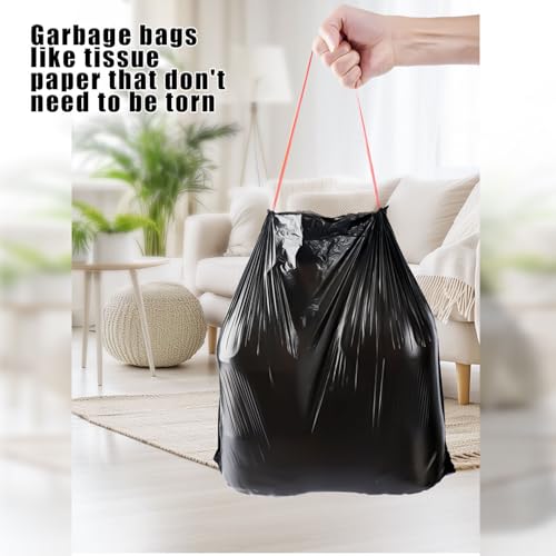 Image of 100 Count Small Trash Bags,Tear-Free 4 Gal Garbage Bags, Separated Unscented White Small Trash Bags for Bathroom Bedroom Office Kitchen Trash Can, (Black)