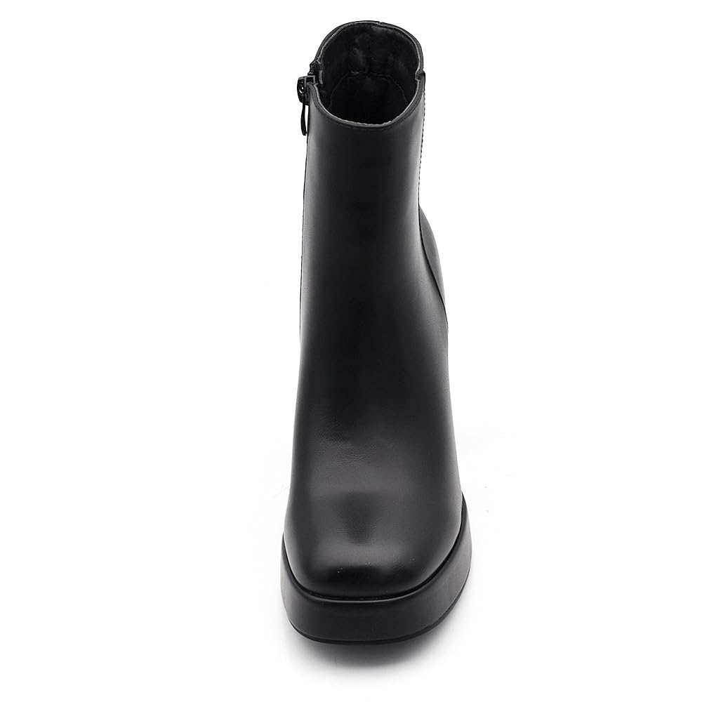 IF Fahion Scarpe Da Donna Tronchetti Stivali Stivaletti Zip Zeppa Platform XG106