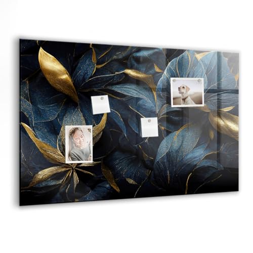 Tableau magnétique en verre fleurs décoratives pour oublier les post-it volatils