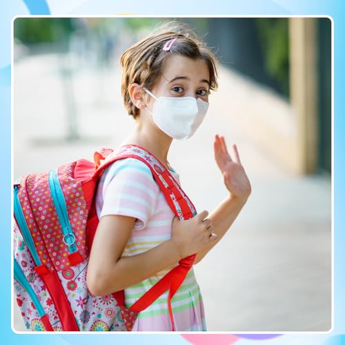 Image of QUARANT Kids N95 Face Mask with Reusable Travel Pouch (White, Pack of 10)