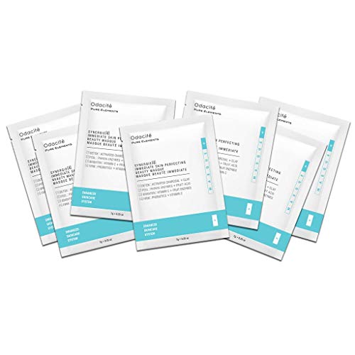 Odacité - Synergie 4, Immediate Skin Perfecting Beauty Masque, Sachet Box Travel Packets, Face Mask Travel Packets, Facial Mask with Clay & Charcoal, Clay Mask Detox and Brighten, 1.75 oz (7 Pack)