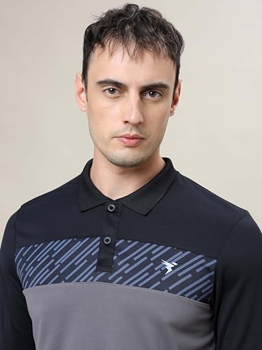Image of TECHNOSPORT Men's 100% Polyester Slim Fit T-Shirt - (P710 P ) Pack of 1