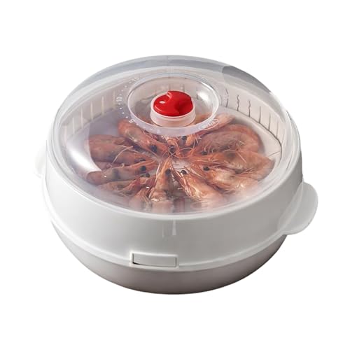 Genérico Vaporera De Verduras para Microondas | Cesta De Vapor con Tapa | Electrodoméstico Reforzado para Cocina Comedor Restaurante Cocinar Alimentos como Pasta Arroz Huevos Empanadillas