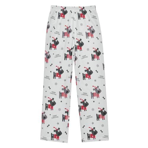 ZZKKO Winter Cute Little Dogs Boys Pants for Kids Jogger Pants with Pockets S-XL