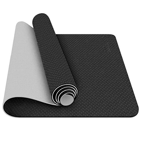 Image of IRIS Fitness Non Slip TPE Yoga Mat for Hot Yoga Pilate Gymnastics, Double Sided (72 inch x 24 inch x 6 mm)