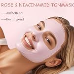 Tiefenreinigende Gesichtsmaske mit Niacinamide und Rose, Clay Mask for Skin Care, Gesichtsmaske Frauen für Poren Verkleinern, Feuchtigkeitsspendende Maske für alle Hauttypen, Tonerde Maske – Bild 2