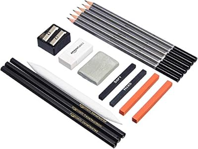 Amazon Basics lápices para dibujos y bocetos, 17 Unidad, Paquete de 1, Negro | Ya disponible en tu tienda friki favorita! En mundofriki.es!