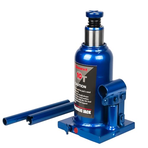 Donext 12 Ton/26455 LBS Hydraulic Bottle Jack, Blue Car Jack, 7.87-15.4 Inch Lifting Range, Welded Bottle Jack for Car, Pickup, Truck, RV, Auto Repair