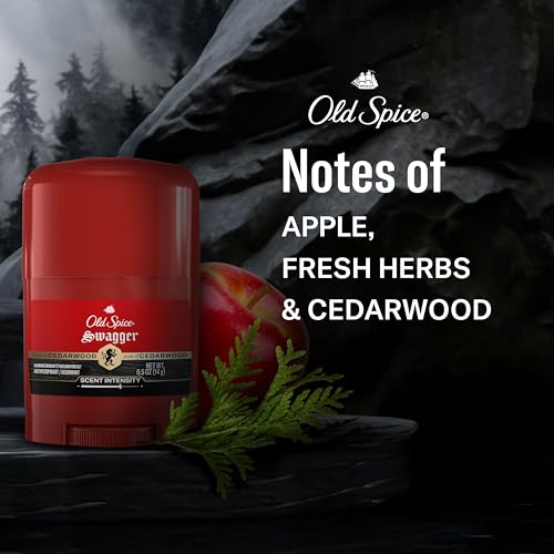 Image of Old Spice Antiperspirant Deodorant for Men, 24 /7 Sweat & Odor Protection, 24 /7 Lasting Freshness, Invisible Solid, Swagger with Cedarwood Scent, Trial Size, 0.5 oz