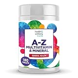 A-Z Multivitamin and Minerals 180 Tablets, Vitamins for Men's and Women's, 23 High Strength Vitamins and Minerals Including Iron, Zinc Vitamin C and More (180)