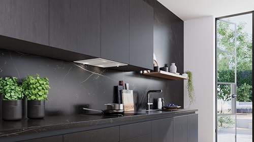 Siemens LB55566 iQ300 Lüfterbaustein, 53 cm, Made in Germany, LED-Beleuchtung, Abluft, Umluft, leistungsstark, leise, zur Montage an der Wand oder über einer Kochinsel, Silbermetallic