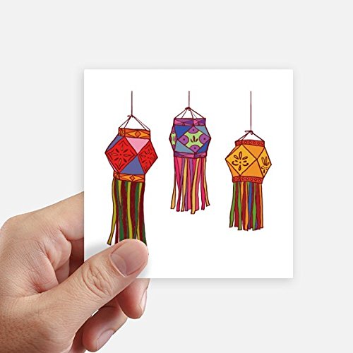 Autocollant lanterne chinoise 10x10cm résistant pour valise de voyage