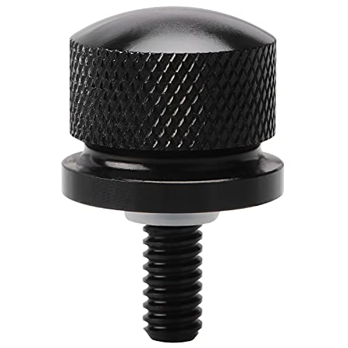 Bid4ze Vis de fixation pour selle Harley Dyna Electra Glide Fatboy Road Glide Softail Sportster 883 1200 Street Glide Noir 1/4"-20 Cover