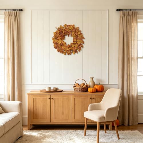 20" Fall Wreath for Front Door, Artificial Autumn Wreath - image 6