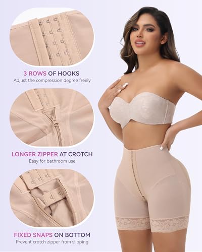 SHAPSHE Tummy Control Shapewear Shorts Butt Lifting Panties Compression Underwear Women Curvy Faja Colombianas Moldeadoras3