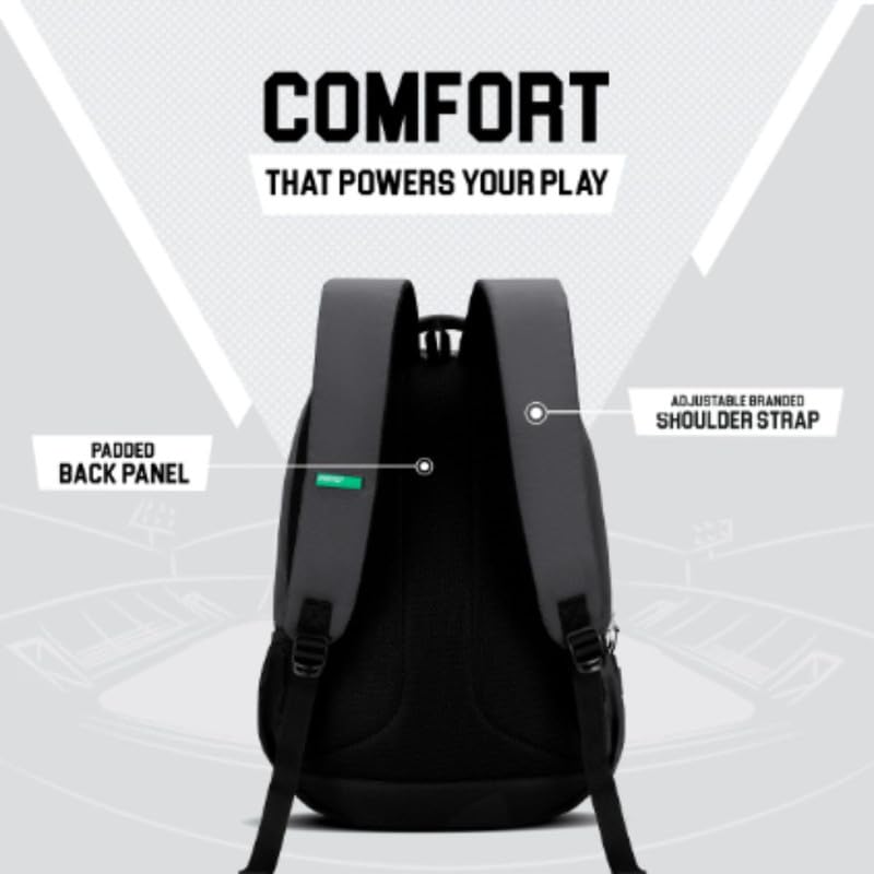 Image of United Colors of Benetton Backpack Falcon | Printed High School Bag With 3 CompartMen'sts, Airmesh Padding & 1-Year Warranty - 38L Capacity | Daypack For School Girls & Boys