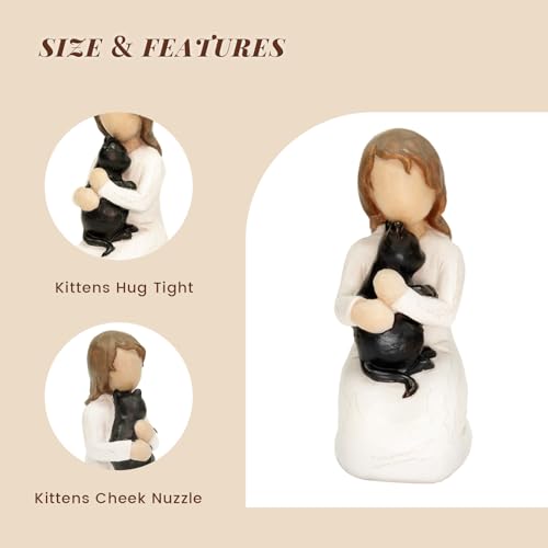 Black Cat Figurine, Gifts for Cat Mom, Black Cat Gifts for Cat Lover, Pet Memorial Gifts and Home Decor Statue - Image 3