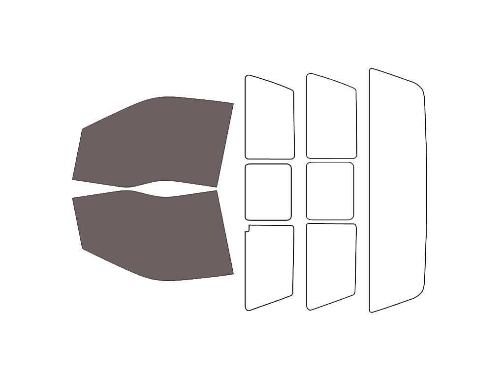 Rvinyl Window Tint Kit Compatible with Ford F-250 2017-2023 (2 Door Regular Cab) - Front Precut Kit - 35%