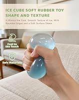 Coconut Oil Squishy, Coconut Oil Slow Rising Squeeze Stress Ball Clear Jelly Bubblegum Texture Coconut Oil Squishy Toy (Blue) — image 7