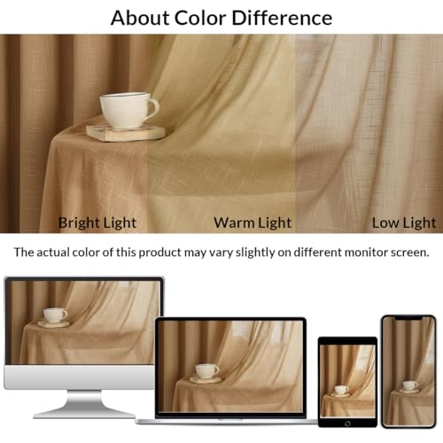 Image of HOMEMONDE Sheer Curtains for Living Room, Bed Room - Transparent Curtain Home Decor