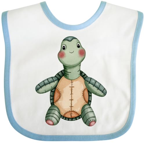 inktastic Vintage Knitted Plush Turtle Baby Bib