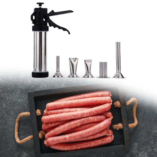 Machine à saucisses manuelle en inox avec 5 buses interchangeables - 3