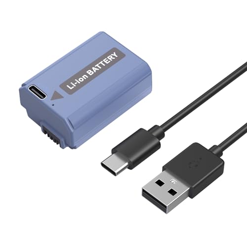 SMALLRIG 1030mAh Replacement USB-C Battery for Sony NP-FW50, for Sony A7S II/ZV-E10, A7S, A7R, A6400, A6500, A6300, A5000, A5100, A6000, RX10, 2.25H Fast Charging