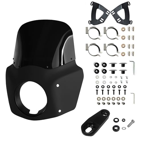 Carénage avant de moto anti-fatigue avec pare-brise 11 pouces pour Harley Iron 883 et XL1200