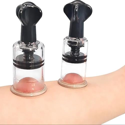 Nippel Sucker Nippelsauger Brustwarzensauger für Frau Extra Stark Paar Set Transparent Sauger 2 Stück Schwarz rosa (Schwarz, innerer Durchmesser 2 cm)