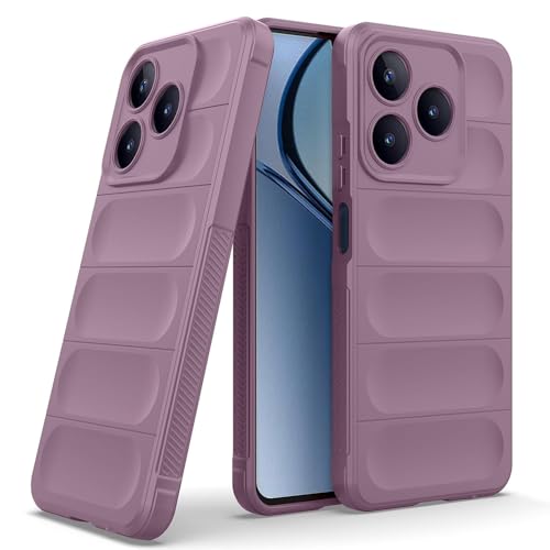 Image of Amazon Brand - Solimo Mobile Cover for Realme C63 4G / Narzo N63 4G | Full Camera Protection | Liquid Silicon Case | Flexible Bumper Case for Realme C63 4G / Narzo N63 4G (Purple)