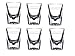 Libbey 5126/A0007 Fluted Whiskey/Shot Glass 2 oz with 1 oz Capacity Line, SET of 6 w/Bonus FDL Picks