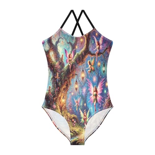 Fairy Trees Caute Girls Bathing Suit Swimsuit Swimwear Summer Beach One Piece Swimsuits