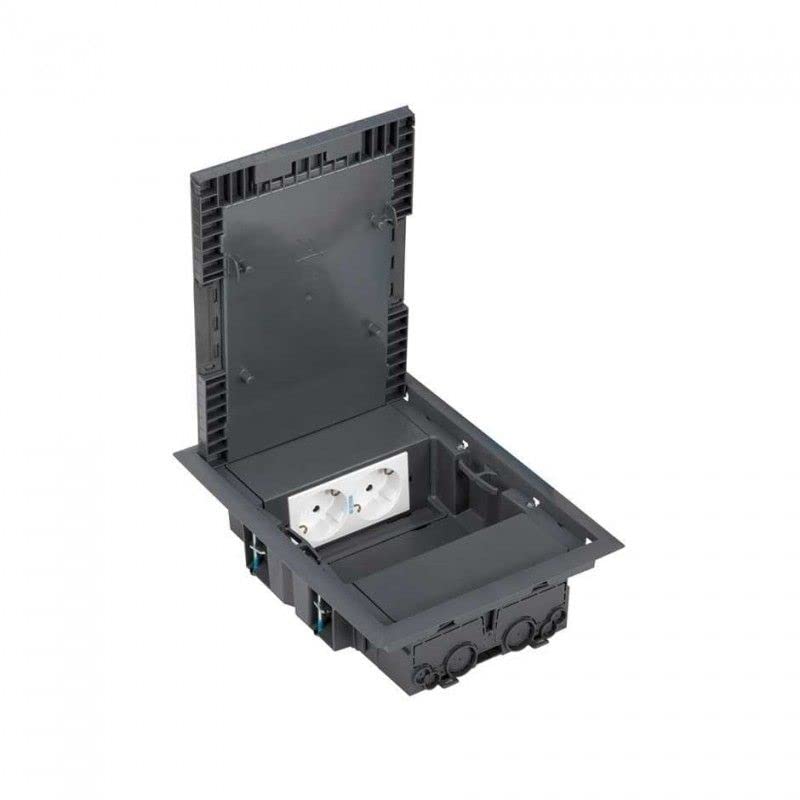 Boîtier sol 2 RJ45 Simon 52006311-030 kit encastrable faible profondeur