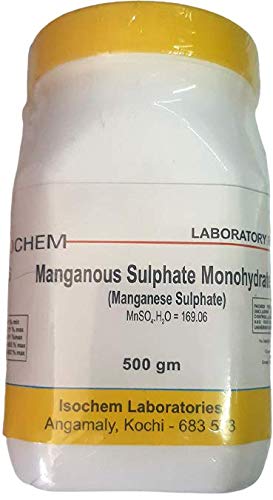 See full amazon price history chart for ISOCHEM Manganous Sulphate Monohydrate (500 GM) ISOCHEM Manganous Sulphate Monohydrate (500 GM) (B07R4YZ9CR) Amazon Price History, Amazon Price Tracker