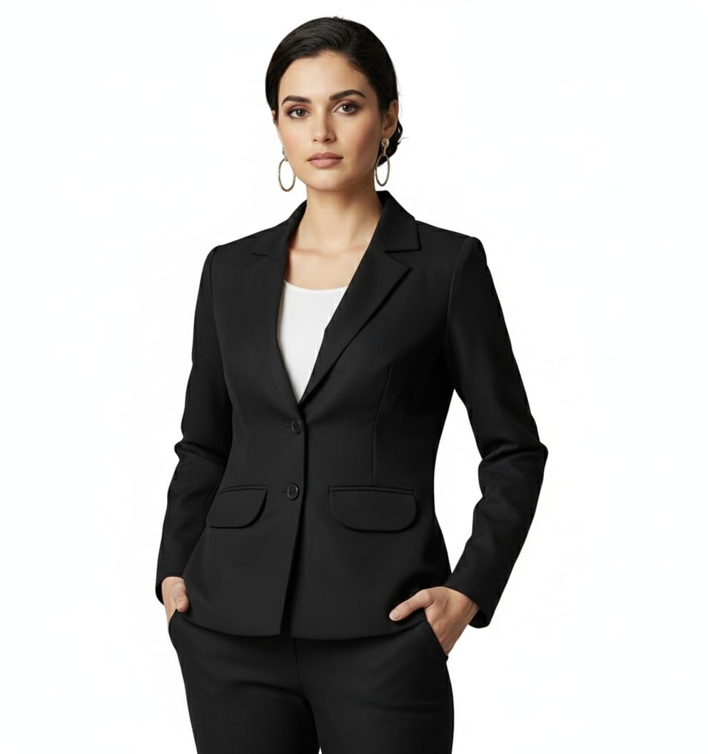 trendarc Women's Formal Blazer, Regular Fit, Single-Breasted, Notch Lapel, Full Sleeve, Professional Office Wear-picture-18